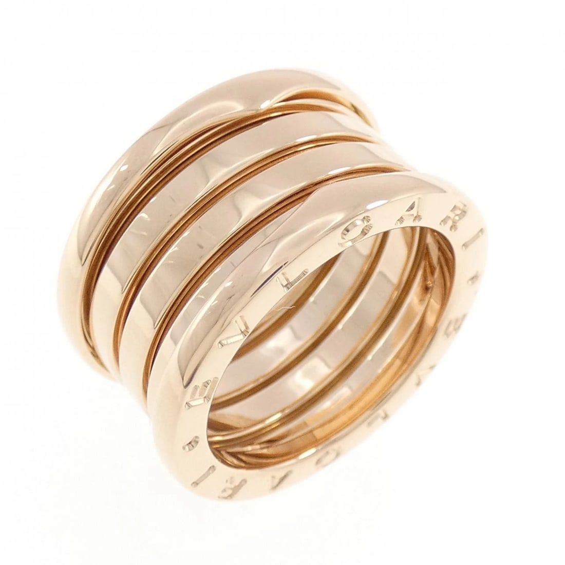BVLGARI B.ZERO1 4-BAND RING: Bvlgari B.zero1 4-band ring Brand: BVLGARI Type: Ring Material: 750 Pink Gold, Color: Pink Gold Size: US 6 Accessories: None Accessories Notice: When purchasing pre-owned goods, please ref