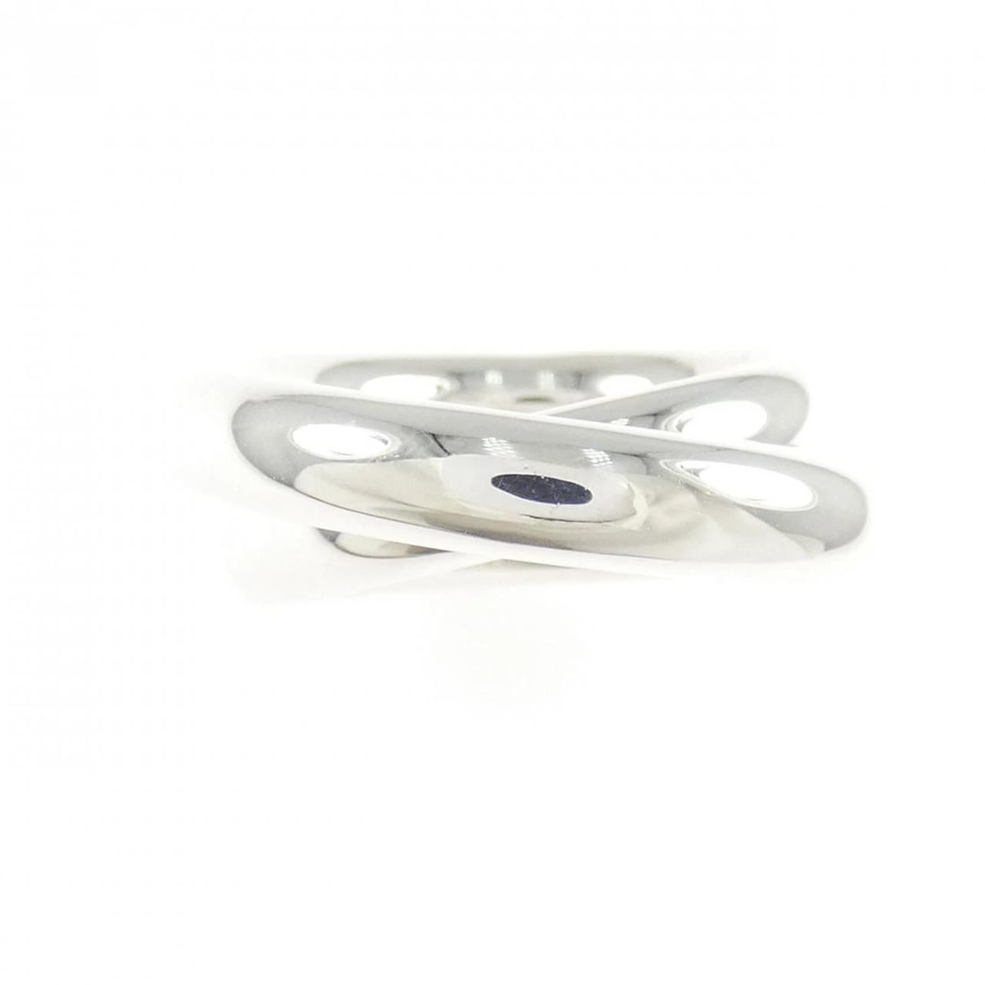 HERMES VERTIGE RING: Hermes Vertige Ring Brand: HERMES Type: Ring Material: 925Silver, Color: Silver Size: US 5 1/2 Accessories: None Accessories Notice: When purchasing pre-owned goods, please refer to the ph