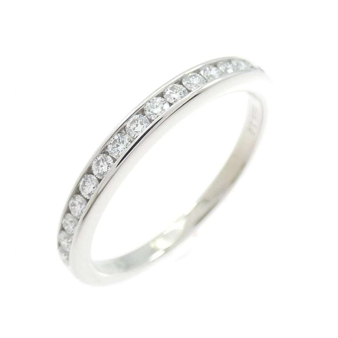 TIFFANY & CO. HALF CIRCLE SETTING RING: TIFFANY & Co. Half Circle Setting Ring Brand: TIFFANY&Co. Type: Ring Material: Platinum950, Main Stone/Creation Natural Color: Platinum Size: US 5.75 Accessories: None Accessories Notice: