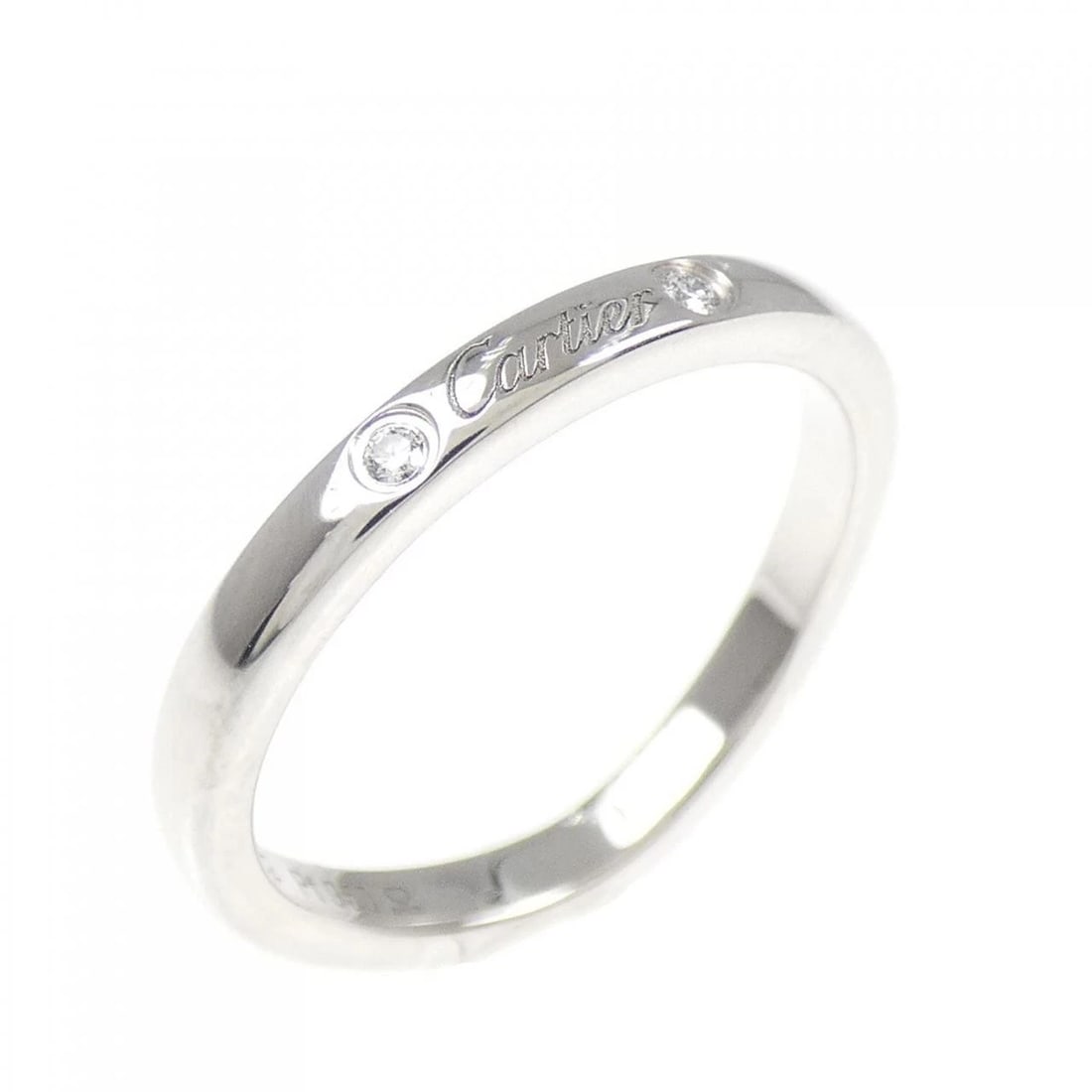 CARTIER BALLERINA 3-PIECE RING: Cartier Ballerina 3-Piece Ring Brand: CARTIER Type: Ring Material: Platinum, Main Stone/Creation Natural Color: Platinum Size: US 3 3/4 Accessories: None Accessories Notice: When purchasing