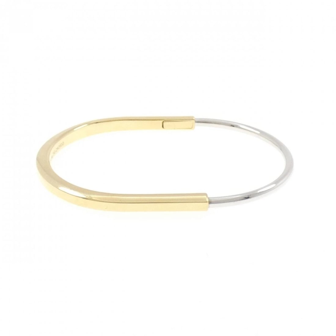 TIFFANY & CO. ROCK NARROW BANGLE: TIFFANY & Co. Rock Narrow Bangle Brand: TIFFANY&Co. Type: Bracelet Material: 750 yellow gold/750 white gold, Color: yellow gold/ Size: 17cm Actual Size Max width approx: 3.9mm Accessories: None