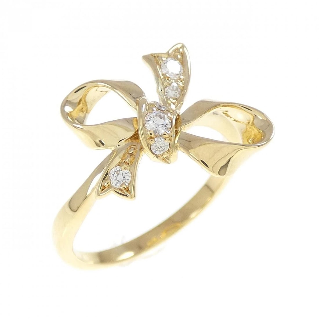 MIKIMOTO DIAMOND RING: Mikimoto Diamond Ring Brand: MIKIMOTO Type: Ring Material: K18 yellow gold, Main Stone/Creation Natural Color: yellow gold/ Size: US 5.75 Accessories: None Accessories Notice: When purchasing