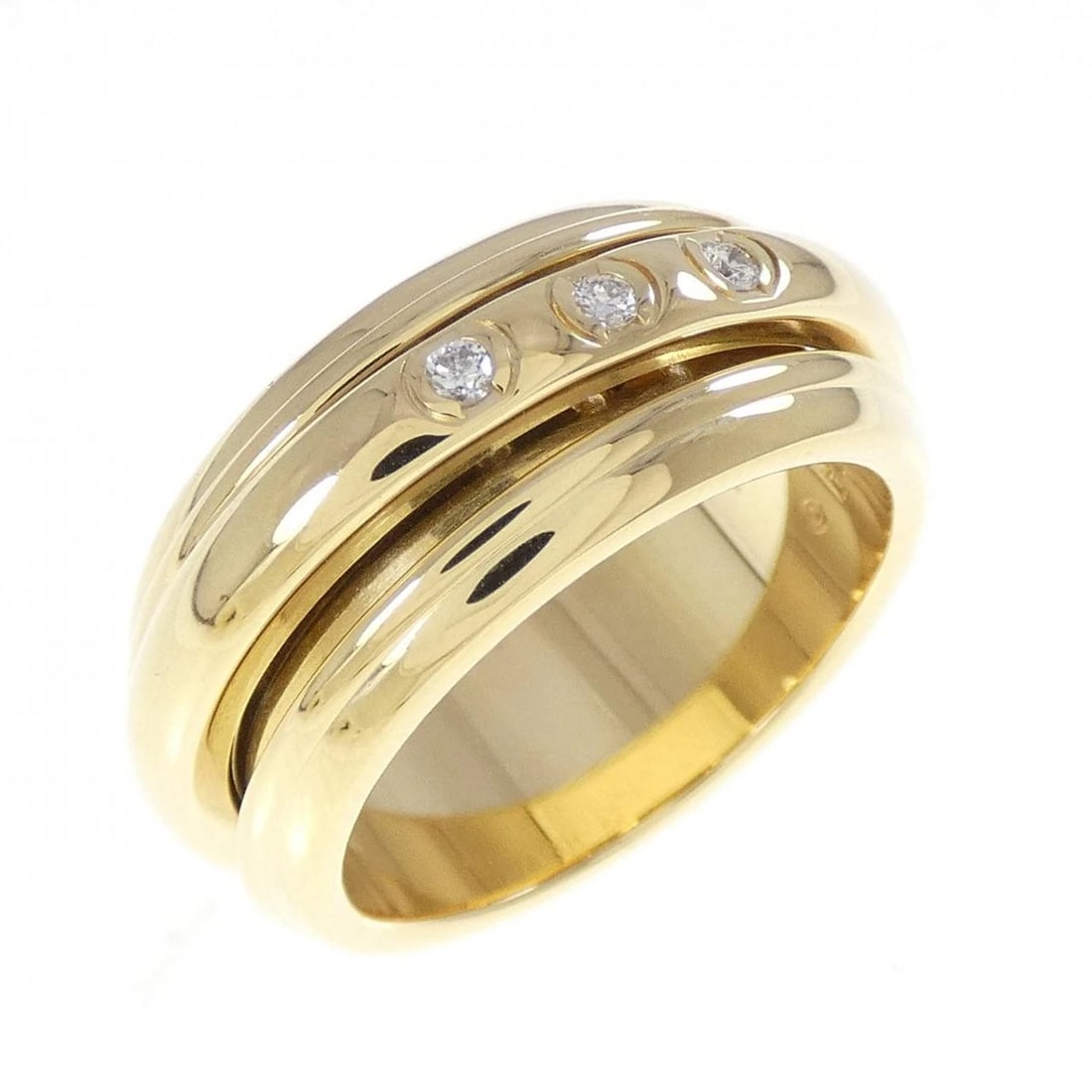 PIAGET POSSESSION RING: PIAGET Possession ring Brand: PIAGET Type: Ring Material: 750 yellow gold, Main Stone/Creation Natural Color: yellow gold Size: US 6 1/4 Accessories: None Accessories Notice: When purchasing