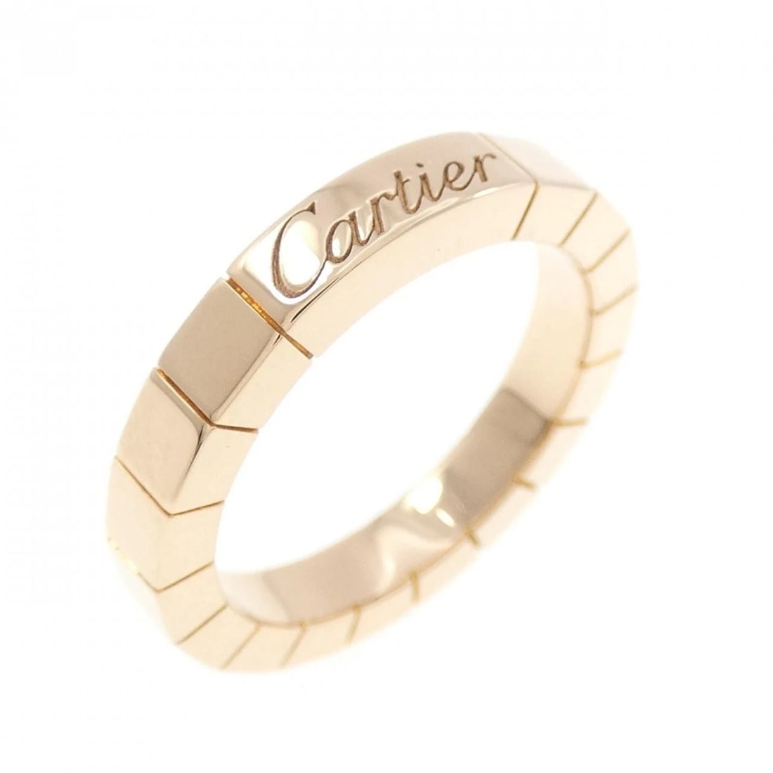 CARTIER LANIER RING: Cartier Lanier Ring Brand: CARTIER Type: Ring Material: 750 Pink Gold, Color: Pink Gold Size: US 3 3/4 Accessories: None Accessories Notice: When purchasing pre-owned goods, please refer t