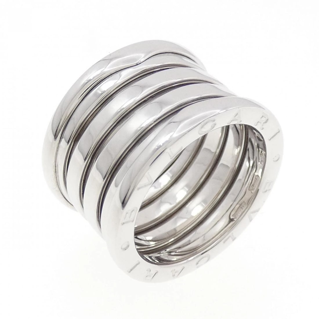 BVLGARI B.ZERO1 5-BAND RING: Bvlgari B.zero1 5-band ring Brand: BVLGARI Type: Ring Material: 750 white gold, Color: white gold Size: US 5.75 Accessories: None Accessories Notice: When purchasing pre-owned goods, please