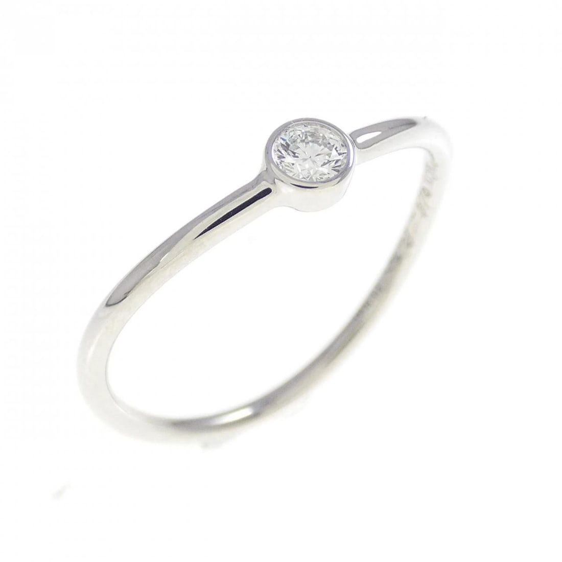 TIFFANY & CO. WAVE SINGLE ROW RING: TIFFANY & Co. Wave Single Row Ring Brand: TIFFANY&Co. Type: Ring Material: Platinum950, Main Stone/Creation Natural Color: Platinum Size: US 5.75 Accessories: None Accessories Notice: When