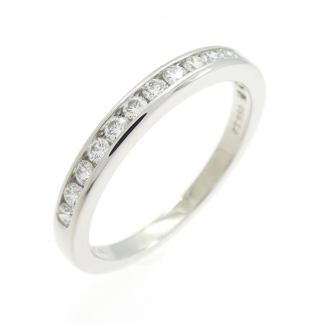 TIFFANY & CO. HALF CIRCLE CHANNEL SETTING RING: TIFFANY & Co. Half Circle Channel Setting Ring Brand: TIFFANY&Co. Type: Ring Material: Platinum950, Main Stone/Creation Natural Color: Platinum Size: US 6 Accessories: None Accessories