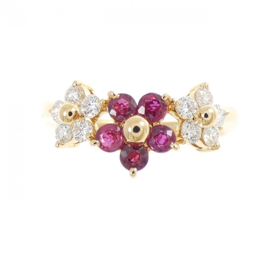 MIKIMOTO FLOWER RUBY RING - 2