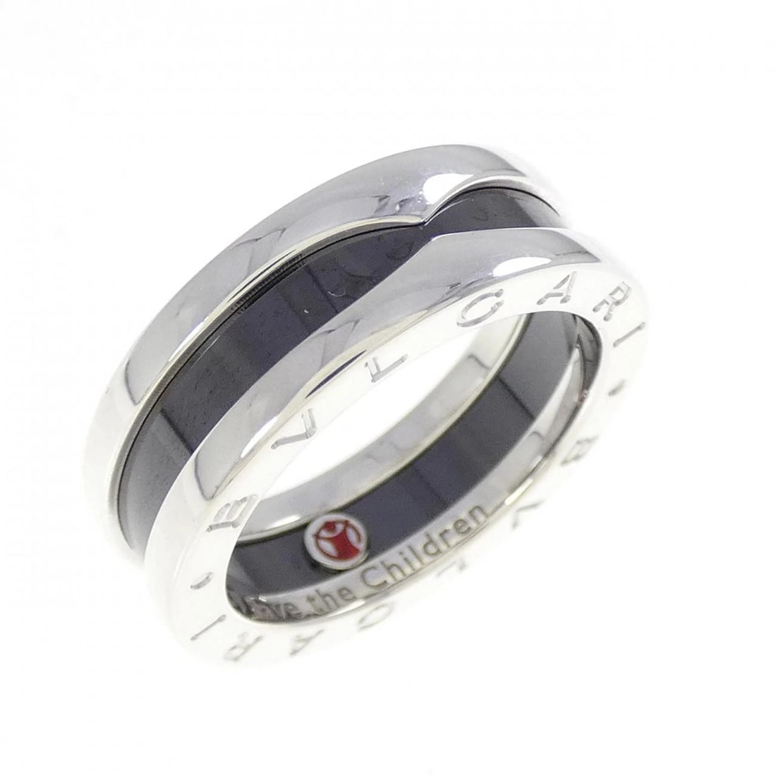BVLGARI SAVE THE CHILDREN RING: Bvlgari Save the Children Ring Brand: BVLGARI Type: Ring Material: 925Silver/Ceramic, Main Stone/Creation (Resin) Color: None Size: US 6 Accessories: None Accessories Notice: When purchasing