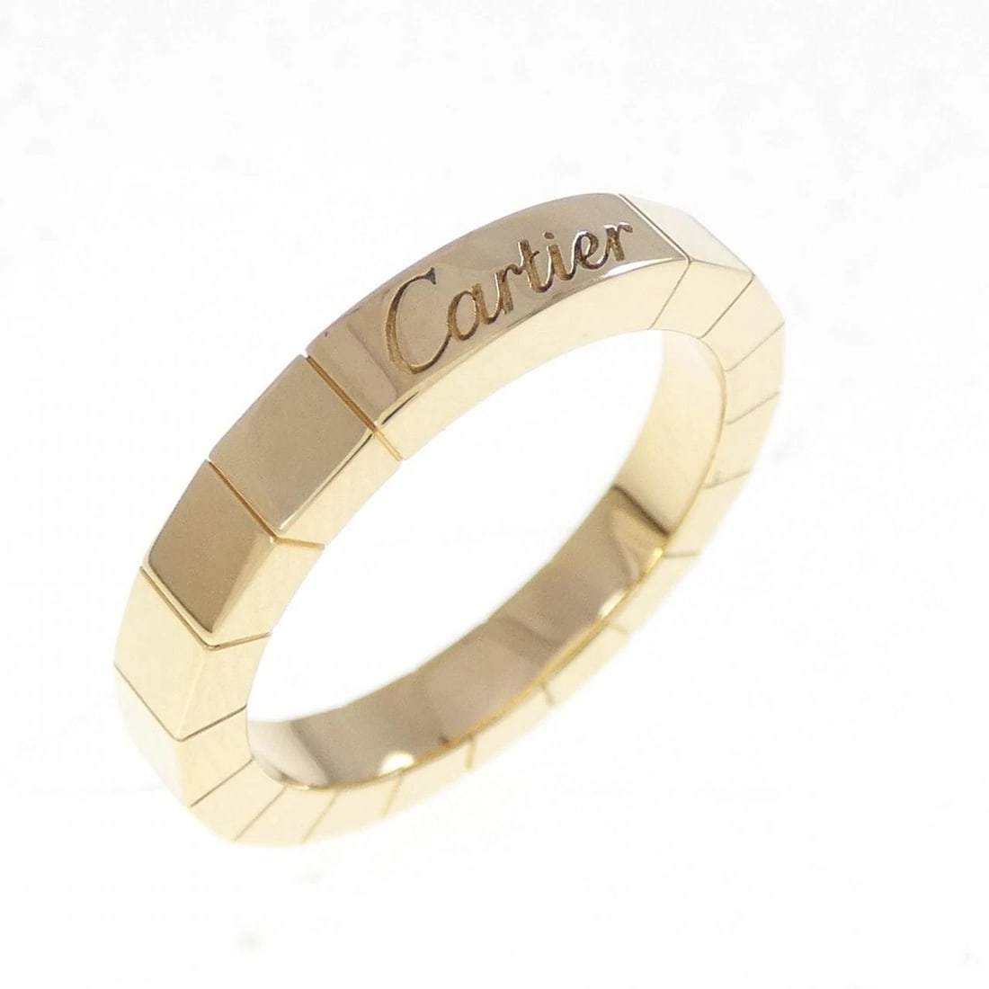 CARTIER LANIER RING: Cartier Lanier Ring Brand: CARTIER Type: ring Material: 750 yellow gold, Color: yellow Size: US 5 Accessories: None Accessories Notice: When purchasing pre-owned goods, please refer to the