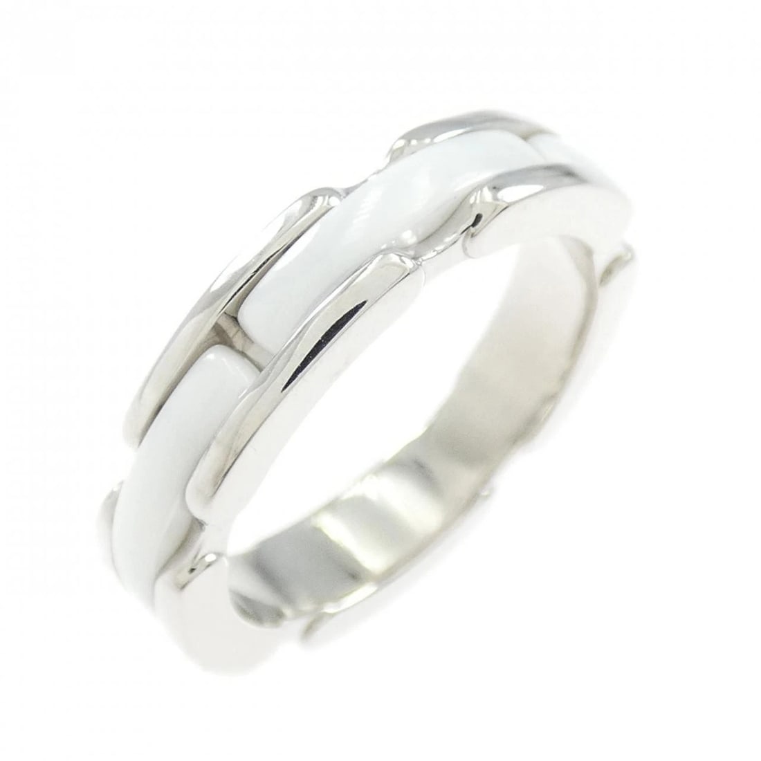 CHANEL ULTRA COLLECTION RING: Chanel Ultra Collection Ring Brand: CHANEL Type: ring Material: 750 white gold/ceramic, Color: white Size: US 5.25 Accessories: None Accessories Notice: When purchasing pre-owned goods,
