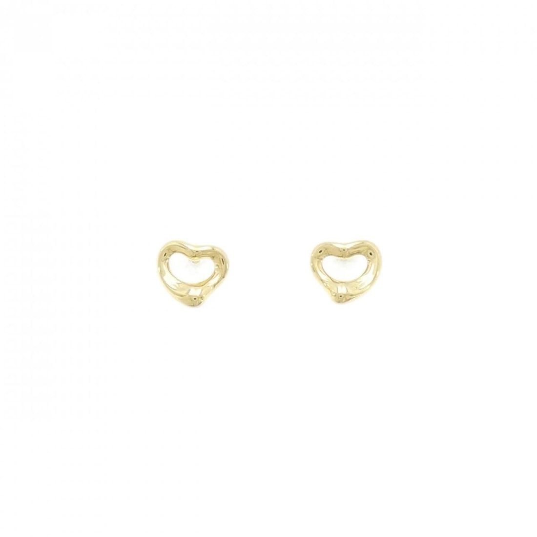 TIFFANY & CO. OPEN HEART PIERCE: TIFFANY & Co. Open Heart Pierce Brand: TIFFANY&Co. Type: Pierce/Earring Material: 750 yellow gold, Color: yellow Size: Actual Size Approx. height x width: 6.3mm x 7.0mm Accessories: None