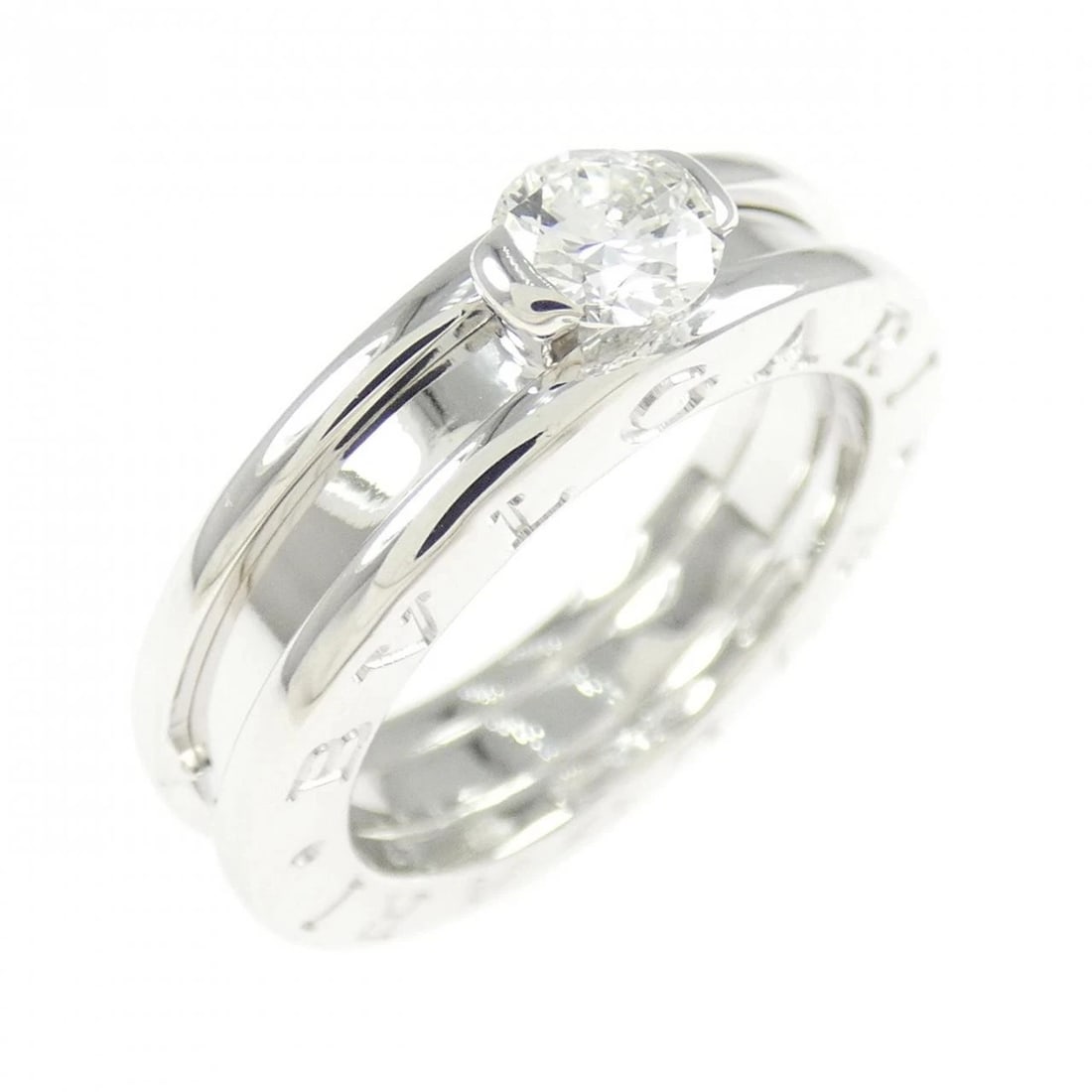 BVLGARI B.ZERO1 RING: Bvlgari B.zero1 Ring Brand: BVLGARI Type: Ring Material: 750 white gold, Main Stone/Creation Natural Color: white Size: US 4 Accessories: None Accessories Notice: When purchasing pre-owned