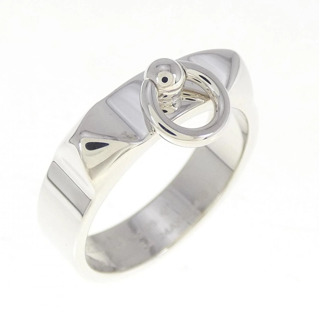 HERMÈS COLLIER DE CHIEN RING: Hermès Collier de Chien Ring Brand: HERMES Type: Ring Material: 925Silver, Color: silver Size: US 7 Accessories: None Accessories Notice: When purchasing pre-owned goods, please refer to the