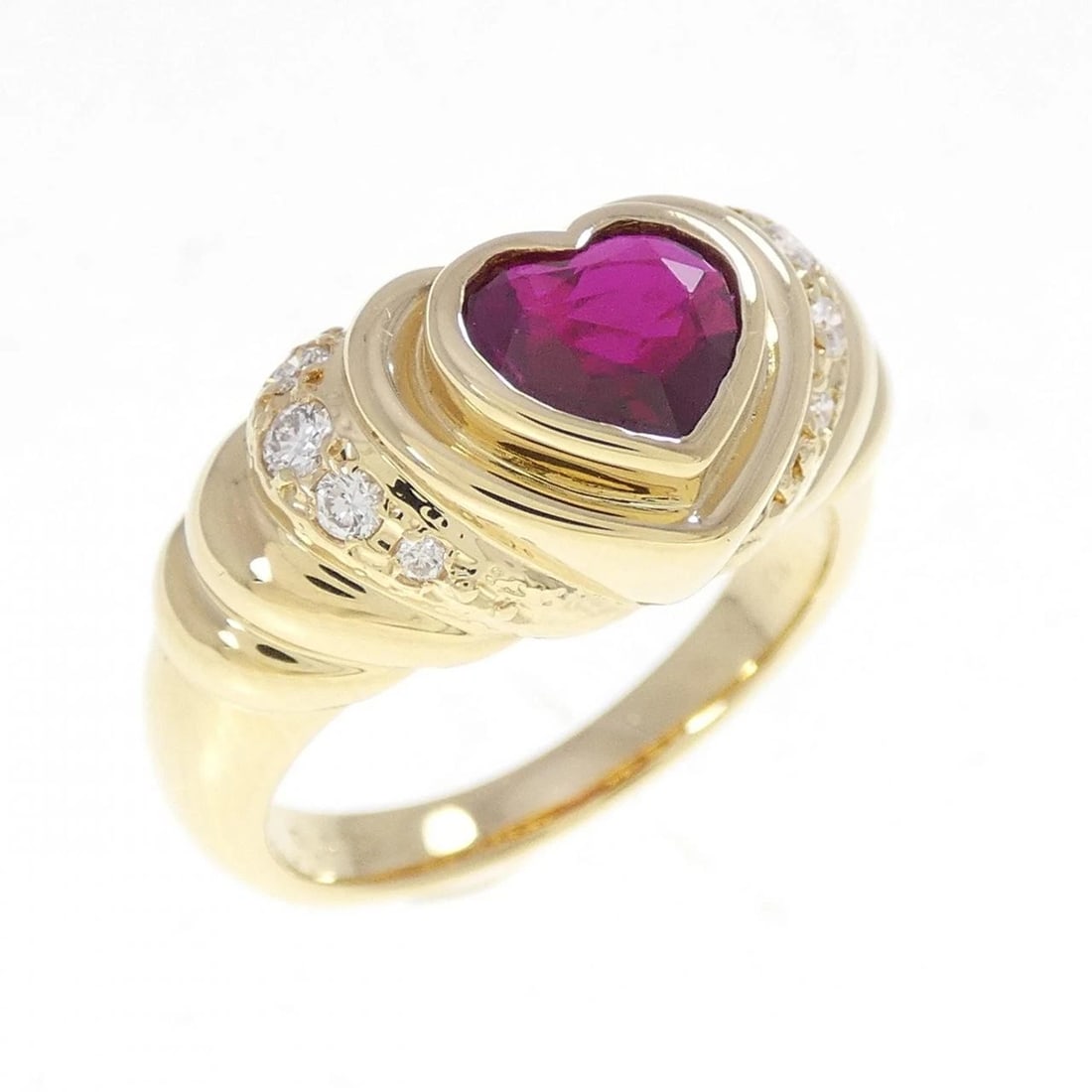 MIKIMOTO RUBY RING: Mikimoto Ruby Ring Brand: MIKIMOTO Type: Ring Material: K18 yellow gold, Main Stone/Creation ruby Color: yellow Size: US 5 Accessories: None Accessories Notice: When purchasing pre-owned
