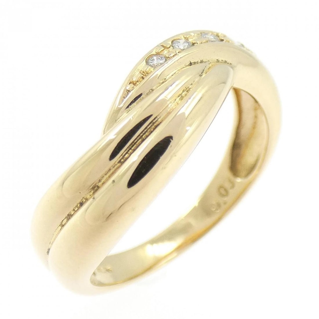 TASAKI DIAMOND RING: Tasaki Diamond Ring Brand: TASAKI Type: Ring Material: K18 yellow gold, Main Stone/Creation Natural Color: yellow Size: US 5 3/4 Accessories: None Accessories Notice: When purchasing