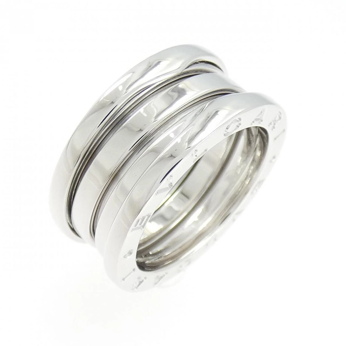 BVLGARI B.ZERO1 3-BAND RING: Bvlgari B.zero1 3-Band Ring Brand: BVLGARI Type: Ring Material: 750 white gold, Color: white Size: US 5.75 Accessories: None Accessories Notice: When purchasing pre-owned goods, please refer
