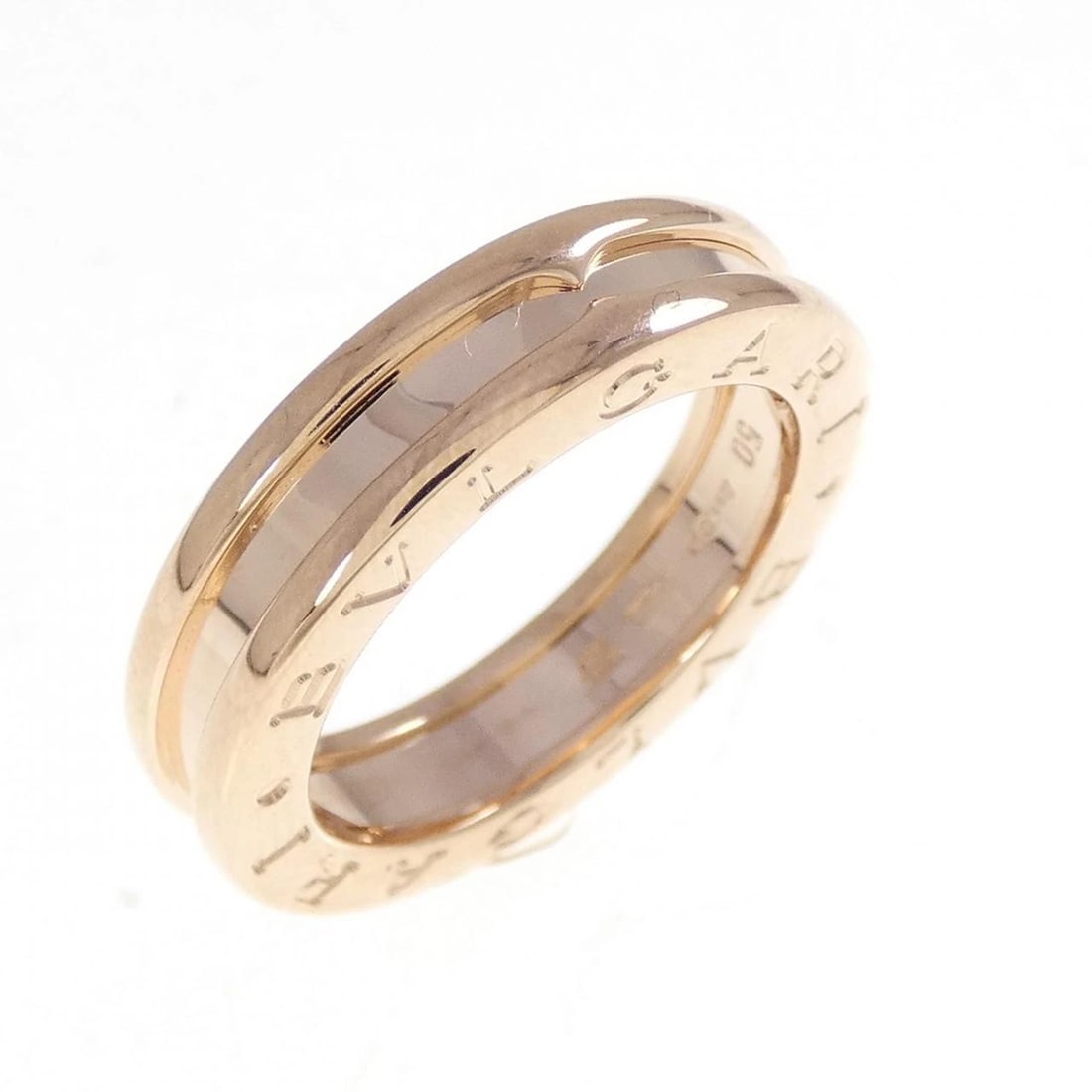 BVLGARI B.ZERO1 1-BAND RING: Bvlgari B.zero1 1-band ring Brand: BVLGARI Type: Ring Material: 750 Pink Gold, Main Stone/Creation Natural Color: pink Size: US 5 1/4 Accessories: None Accessories Notice: When purchasing