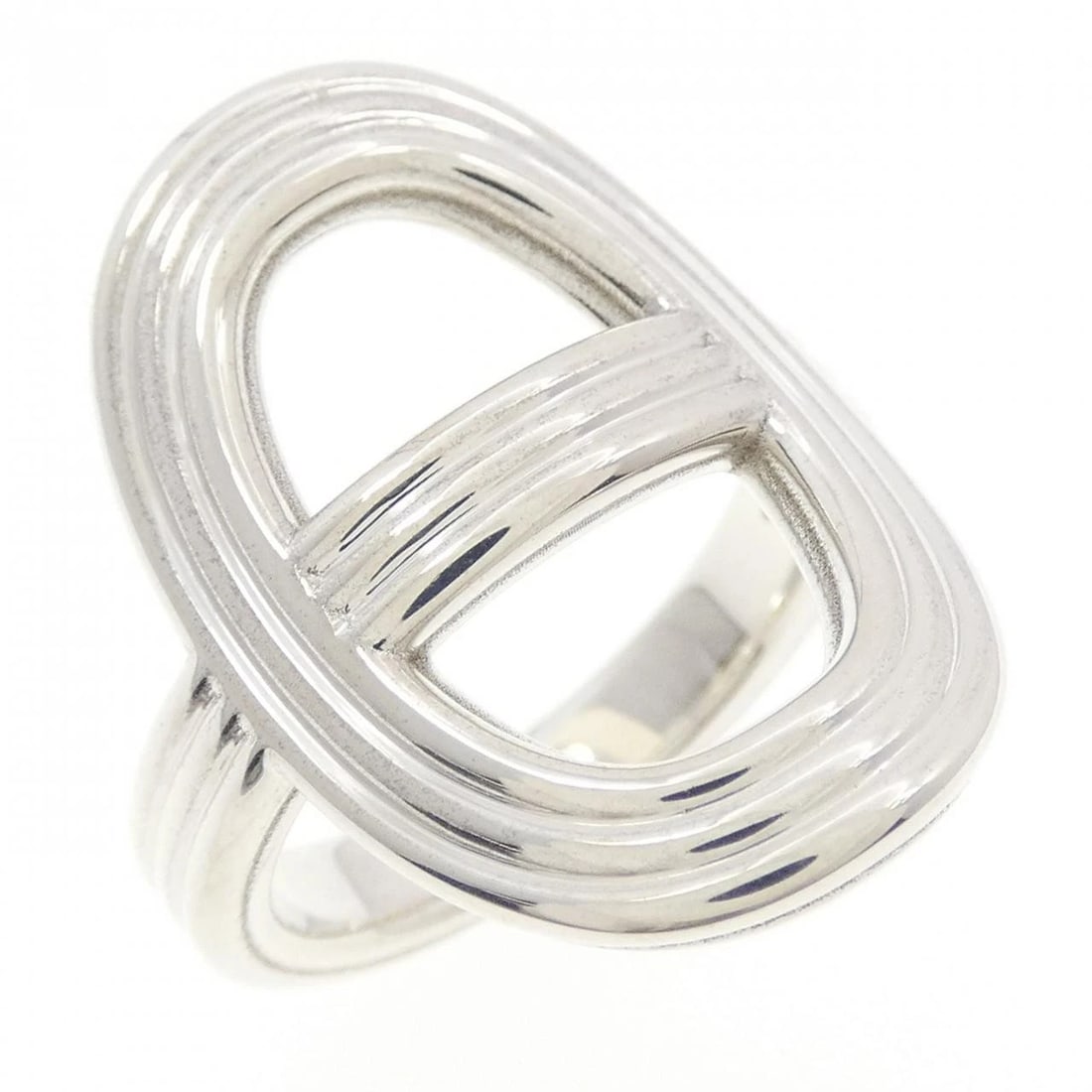 HERMES CHAINE D'ANCRE 24 RING: Hermes Chaine d'Ancre 24 Ring Brand: HERMES Type: Ring Material: 925Silver, Color: silver Size: US 5 1/4 Accessories: None Accessories Notice: When purchasing pre-owned goods, please refer