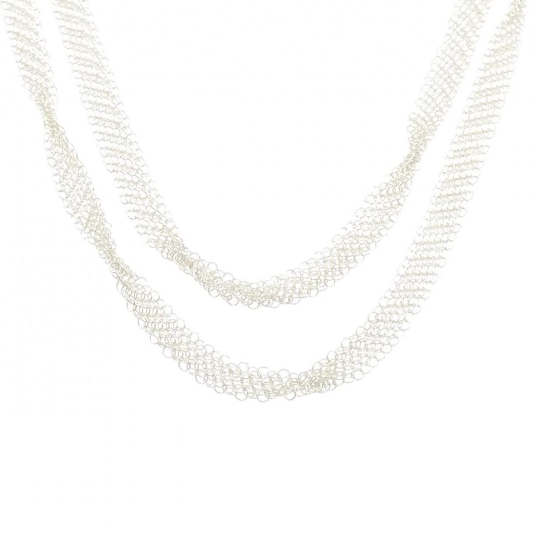 TIFFANY&CO. SILVER NECKLACE: TIFFANY&Co. Silver Necklace Brand: TIFFANY&Co. Type: Necklace Material: Silver, Color: silver Size: 93cm Actual Size Max width approx: 5.5mm Accessories: None Accessories Notice: When