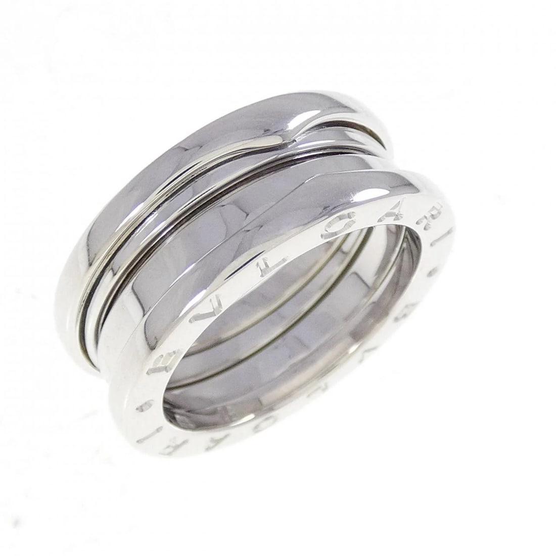 BVLGARI B.ZERO1 3-BAND RING: Bvlgari B.zero1 3-Band Ring Brand: BVLGARI Type: Ring Material: 750 white gold, Color: white Size: US 5 3/4 Accessories: None Accessories Notice: When purchasing pre-owned goods, please refer