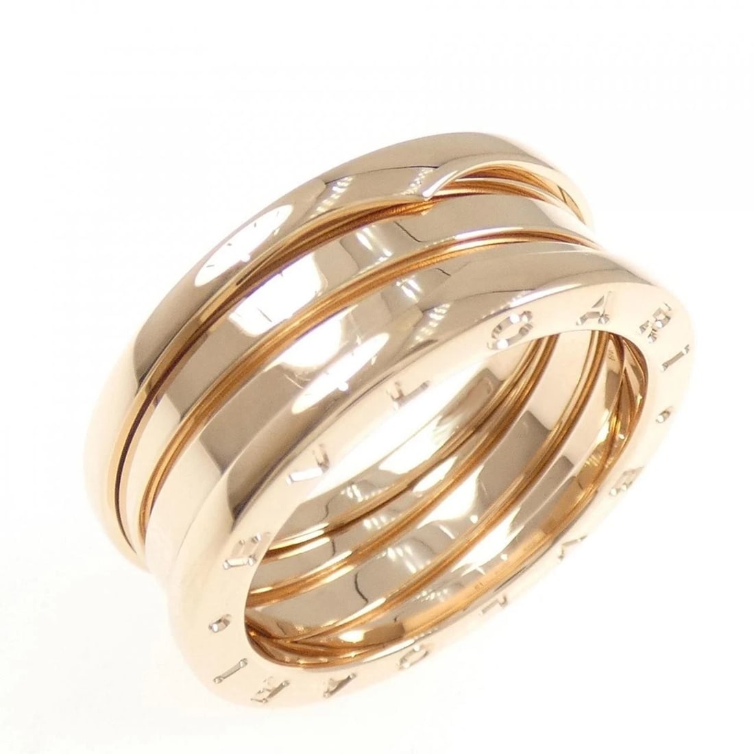 BVLGARI B.ZERO1 3-BAND RING: Bvlgari B.zero1 3-Band Ring Brand: BVLGARI Type: Ring Material: 750 Pink Gold, Color: pink Size: US 9 1/2 Accessories: None Accessories Notice: When purchasing pre-owned goods, please refe