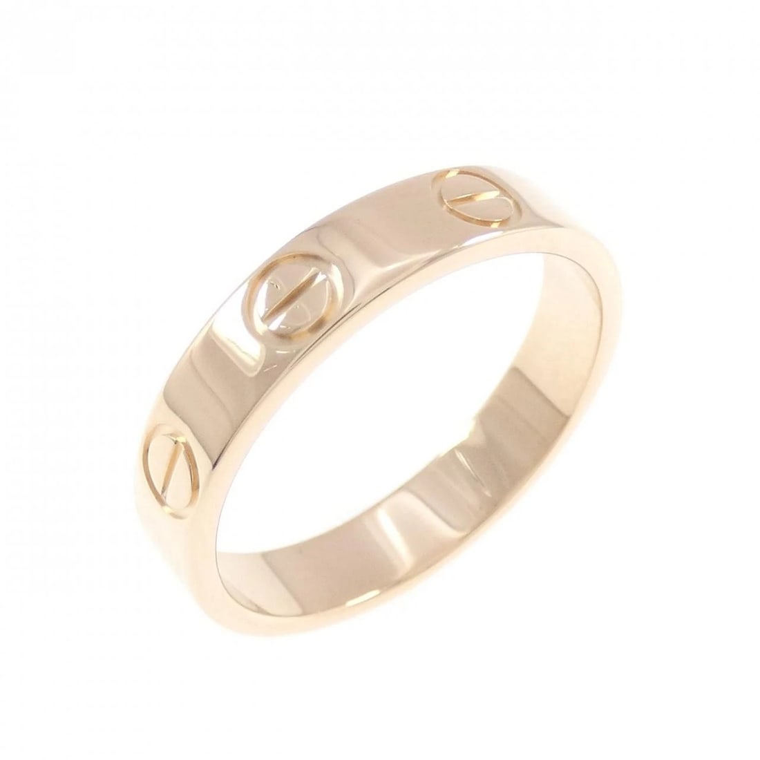CARTIER MINI LOVE RING: Cartier Mini Love Ring Brand: CARTIER Type: ring Material: 750 Pink Gold, Color: pink Size: US 5 Accessories: None Accessories Notice: When purchasing pre-owned goods, please refer to the