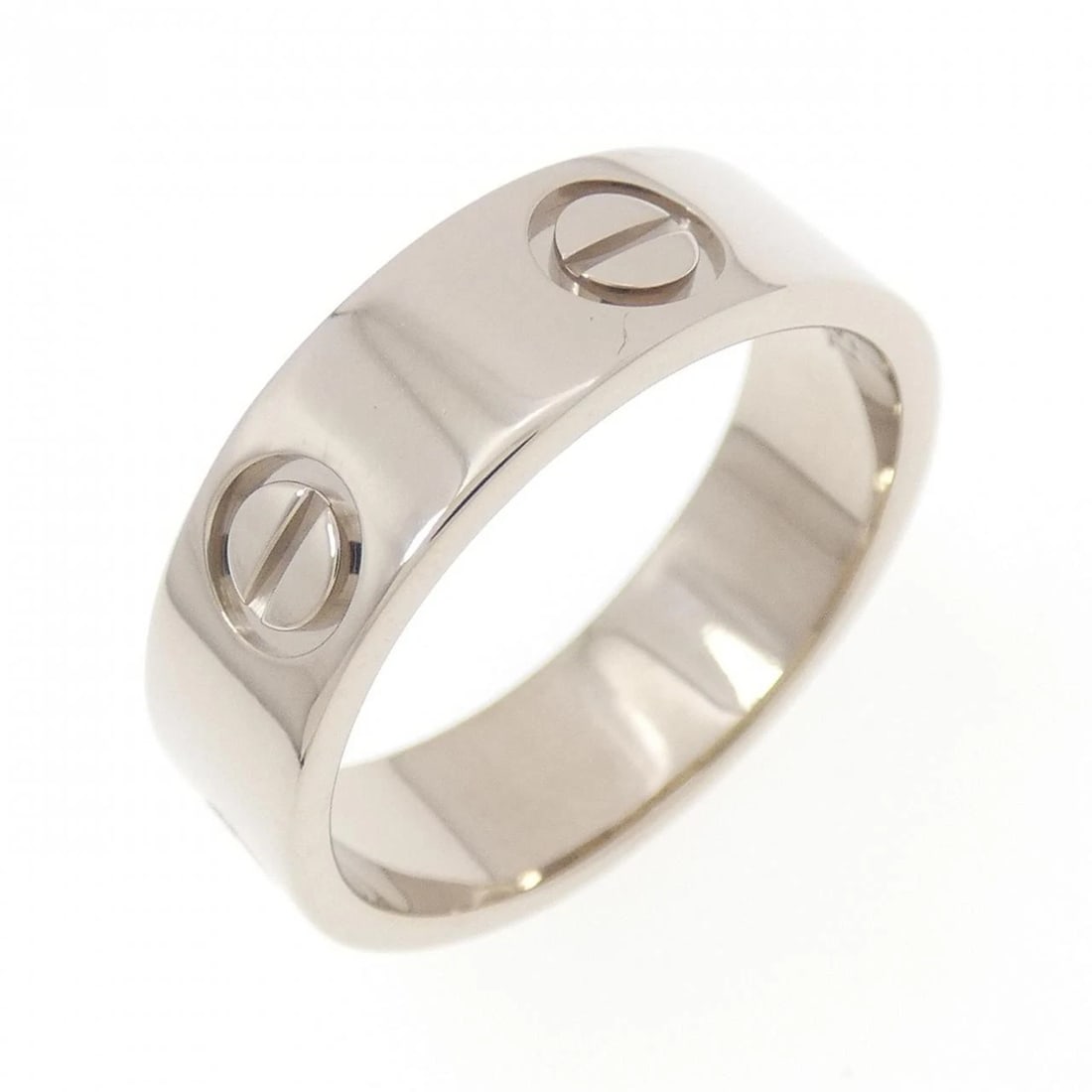 CARTIER LOVE RING: Cartier Love Ring Brand: CARTIER Type: ring Material: 750 white gold, Color: white Size: US 5 3/4 Accessories: None Accessories Notice: When purchasing pre-owned goods, please refer to the