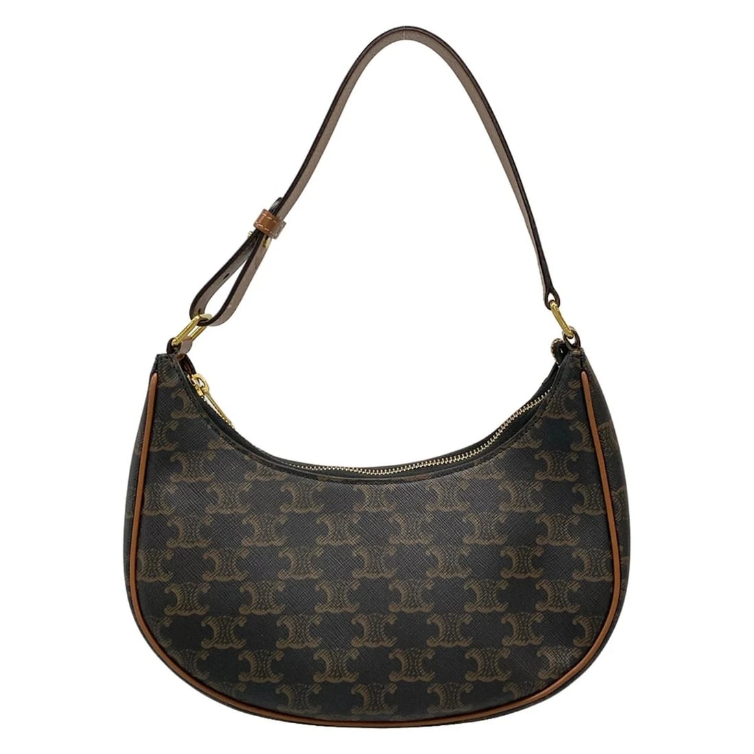 CELINE AVA BAG TAN TRIOMPHE CANVAS CALF SKIN - SHOULDER BAG: CELINE Ava Bag Tan Triomphe Canvas Calf Skin - Shoulder Bag Brand: CELINE Type: Shoulder Bag Material: Triomphe Canvas, Calf Skin Color: Tan Size: Height : 5.12 inch" (13 cm) Width : 9.06 inch (23