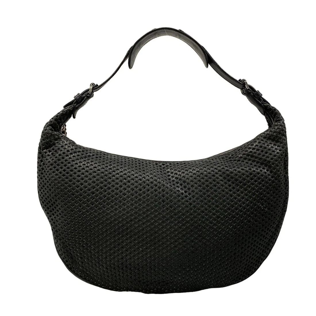 DIOR/CHRISTIANDIOR - BLACK LEATHER SHOULDER BAG: DIOR/ChristianDior - Black Leather Shoulder Bag Brand: DIOR/ChristianDior Type: Shoulder Bag Material: Leather Color: Black Size: Height : 9.45 inch (24 cm) Width : 14.57 inch (37 cm) Depth : 1.77