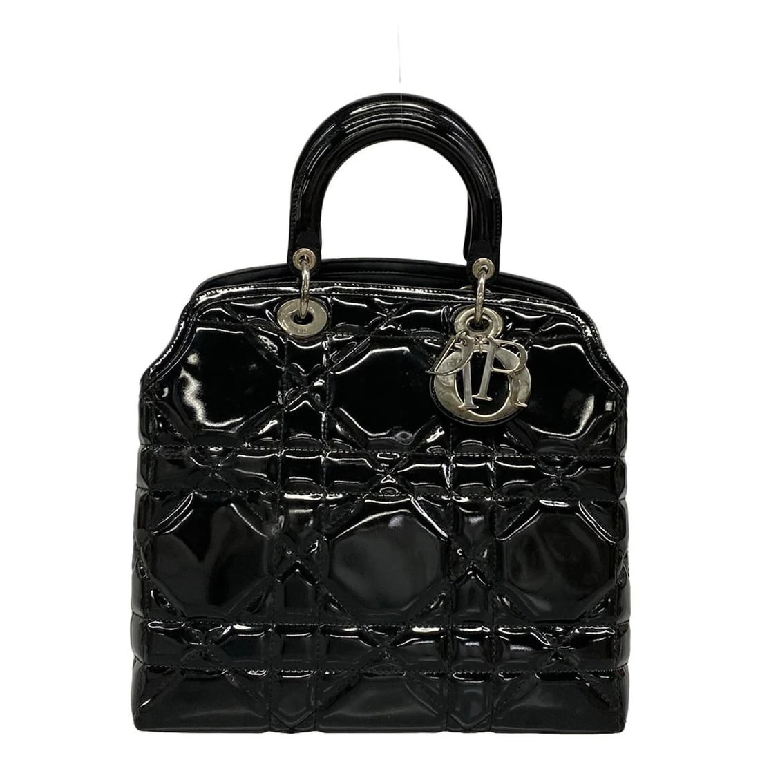 DIOR/CHRISTIANDIOR GRANVILLE BLACK PATENT LEATHER TOTE BAG: DIOR/ChristianDior Granville Black Patent Leather Tote Bag Brand: DIOR/ChristianDior Type: Tote Bag Material: Patent Leather Color: Black Size: Height : 12.2 inch (31 cm) Width : 13.19 inch (33.5