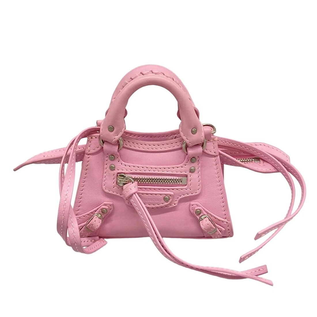 BALENCIAGA NEOCLASSIC SUPERNANOPINK LEATHER HANDBAG (1 of 8)