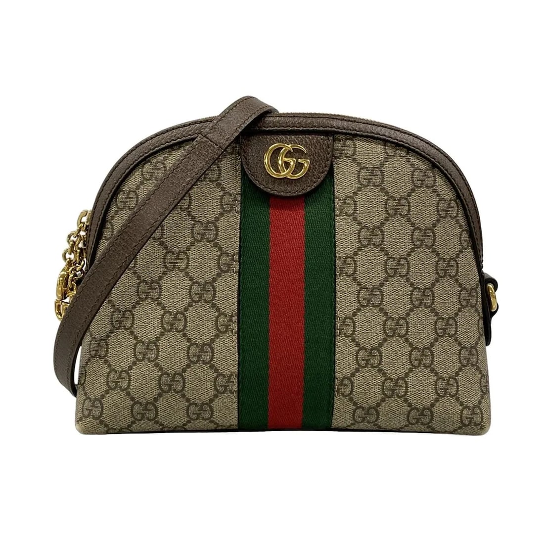 GUCCI OPHIDIA GG BEIGE DARK BROWN MULTI PVC LEATHER SHOULDER BAG: GUCCI Ophidia GG Beige Dark Brown Multi PVC Leather Shoulder Bag Brand: GUCCI Type: Shoulder Bag Material: PVC, Leather Color: Beige, Dark Brown, Multi Size: Height : 7.28 inch (18.5 cm) Width : 9