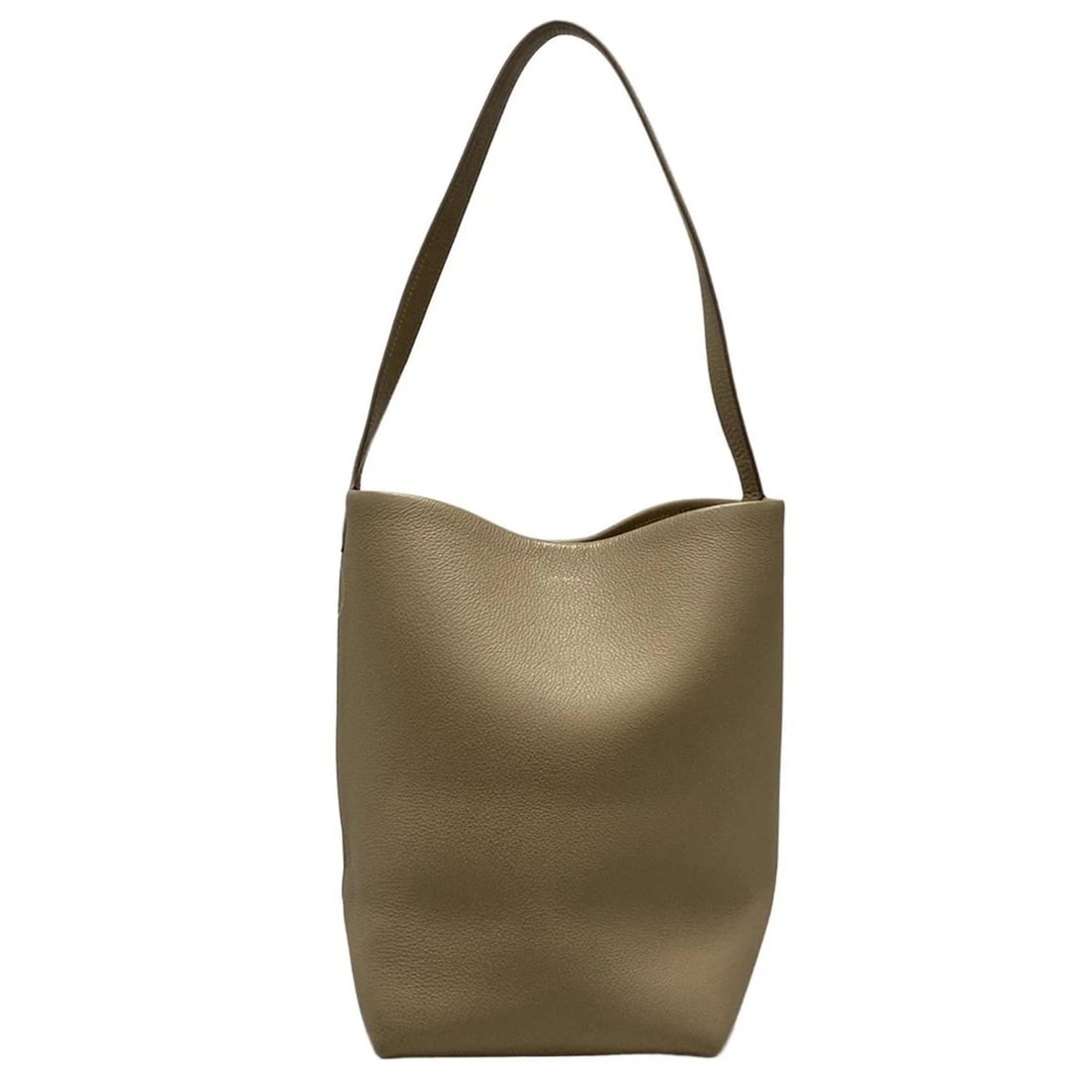 THE ROW MEDIUM N/S PARK TOTE DARK TAUPE (BEIGE) TOTE BAG: THE ROW Medium N/S Park Tote Dark taupe (beige) Tote Bag Brand: THE ROW Type: Tote Bag Material: Grain Calfskin Leather Color: Dark taupe (beige) Size: Height : 11.22 inch (28.5 cm) Width : 6.69 i