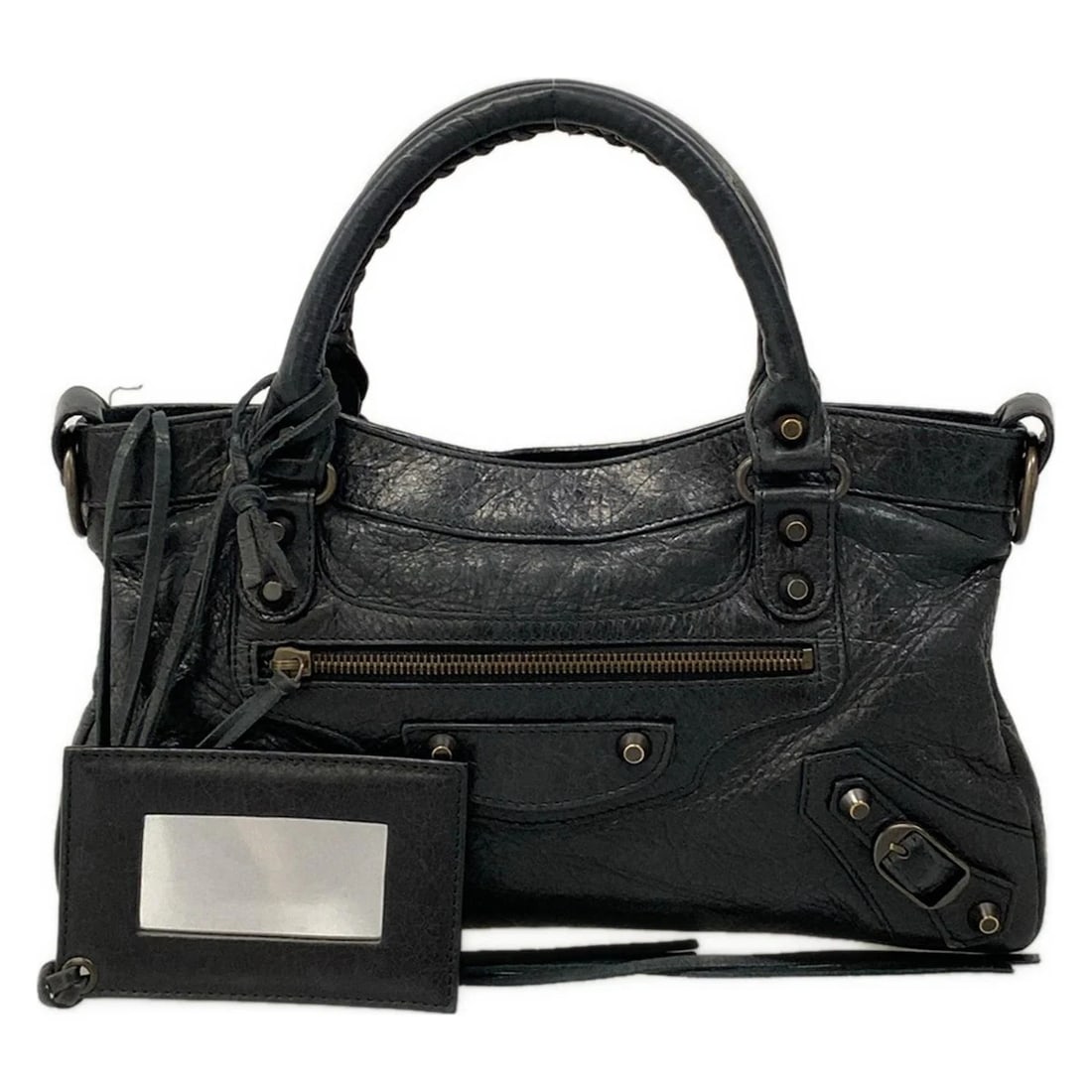 BALENCIAGA THE FIRST BLACK LEATHER HANDBAG (1 of 7)
