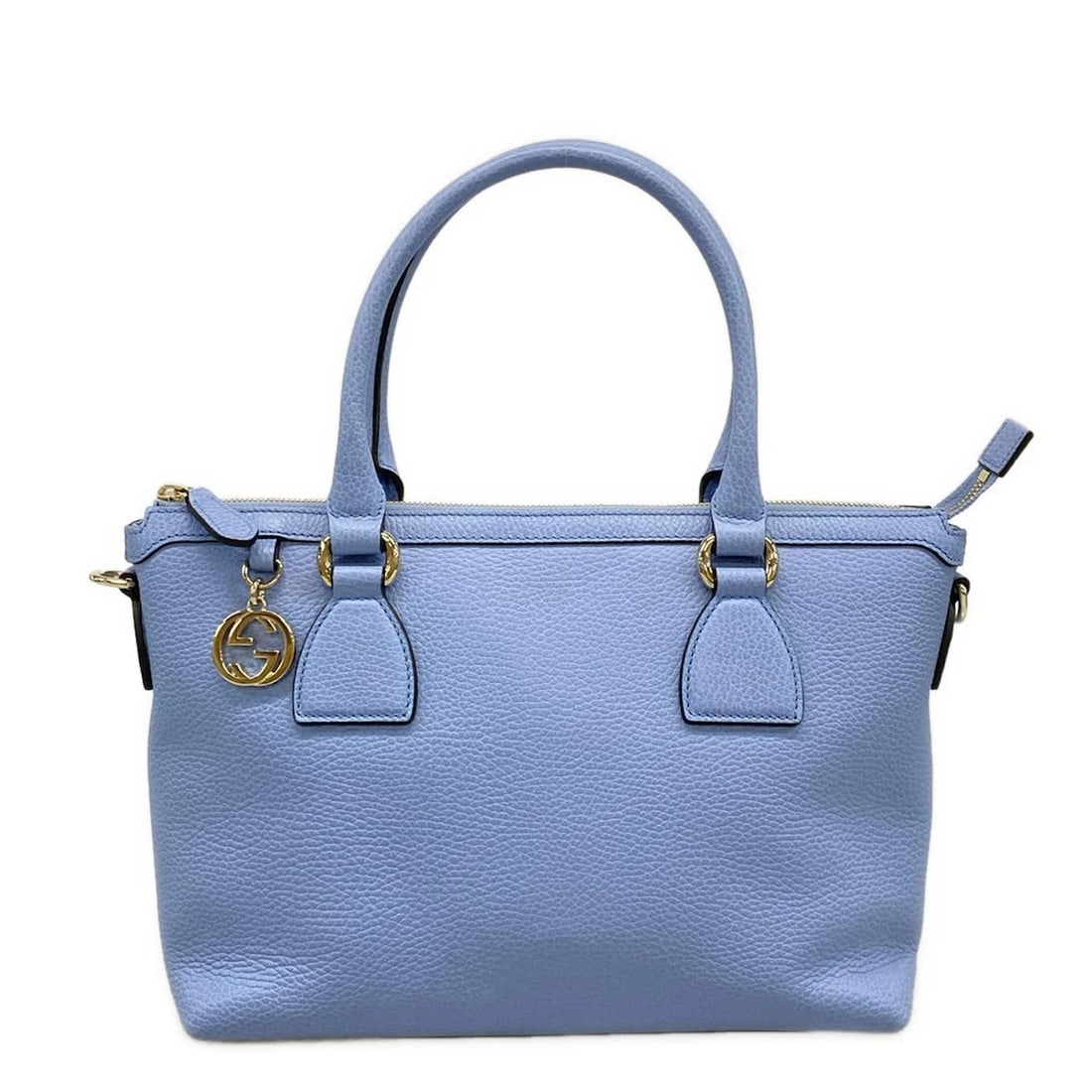 GUCCI LIGHT BLUE LEATHER WOMEN'S HANDBAG (1 of 7)