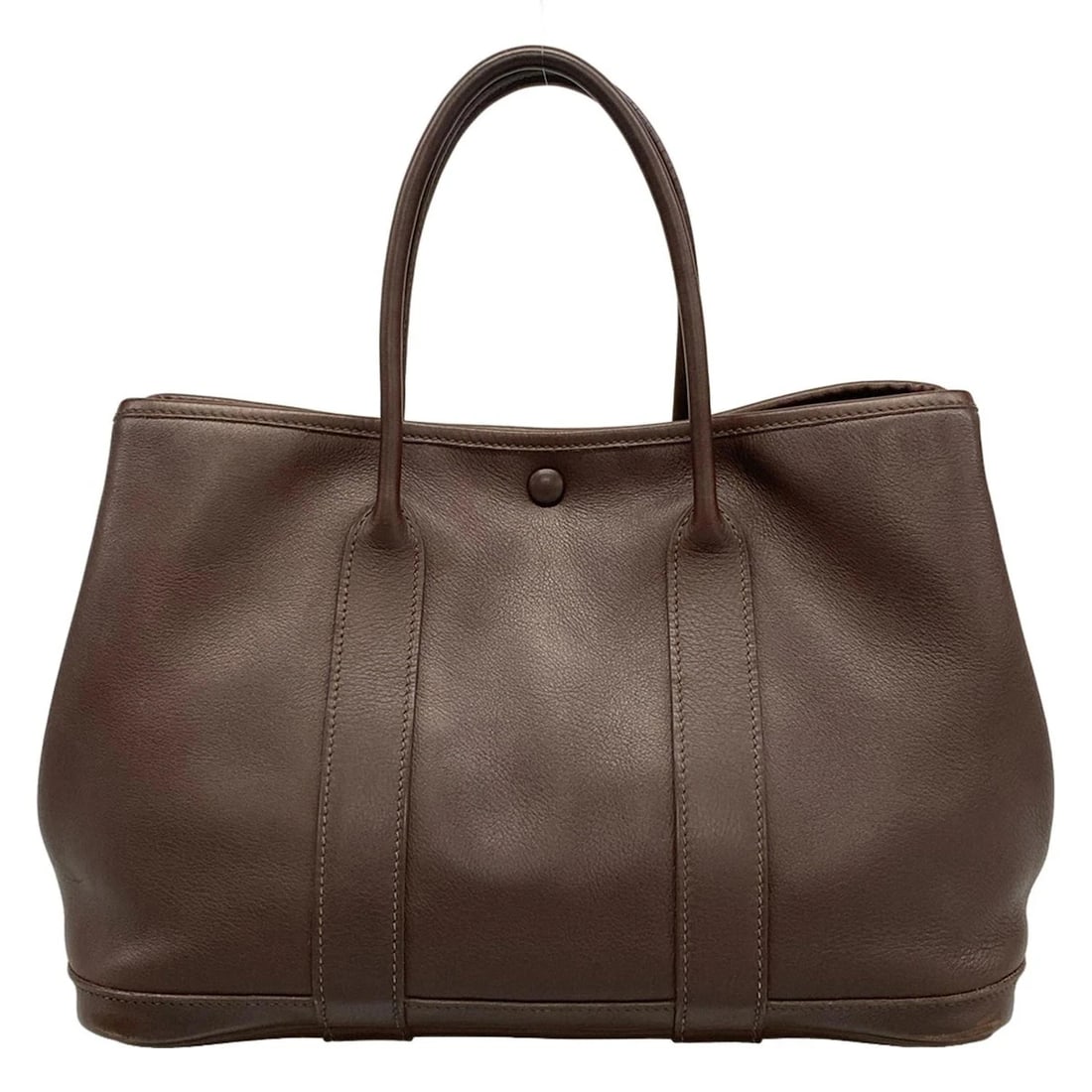 HERMES GARDEN PARTY TPM - HAVANE VAUX SWIFT SQUARE TOTE BAG: HERMES Garden Party TPM - Havane Vaux Swift Square Tote Bag Brand: HERMES Type: Tote Bag Material: Vaux Swift Color: Havane Size: Height : 8.27 inch (21 cm) Width : 11.81 inch - 14.57 inch Depth :