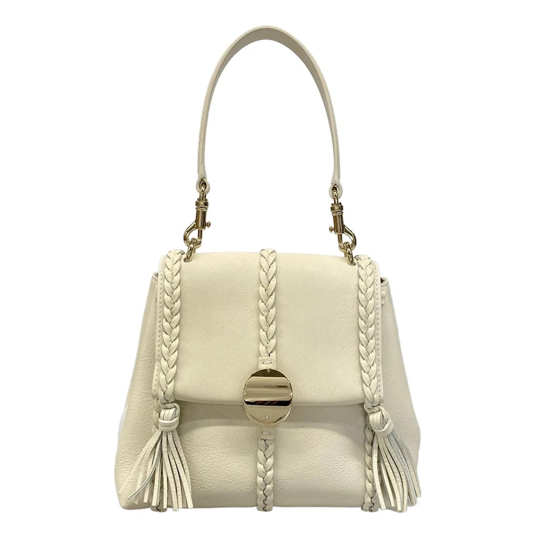 CHLOE PENELOPE SMALL CREAM WHITE LEATHER WOMEN'S HANDBAG (1 of 7)