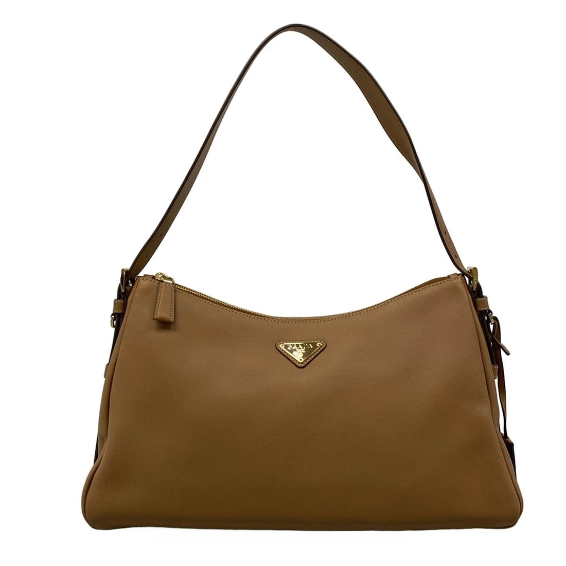 PRADA EMME LARGE CARAMEL SOFT GRAIN LEATHER SHOULDER BAG: PRADA Emme Large Caramel soft grain leather Shoulder Bag Brand: PRADA Type: Shoulder Bag Material: soft grain leather Color: Caramel Size: Height : 9.06 inch (23 cm) Width : 12.2 inch - 14.96 inch