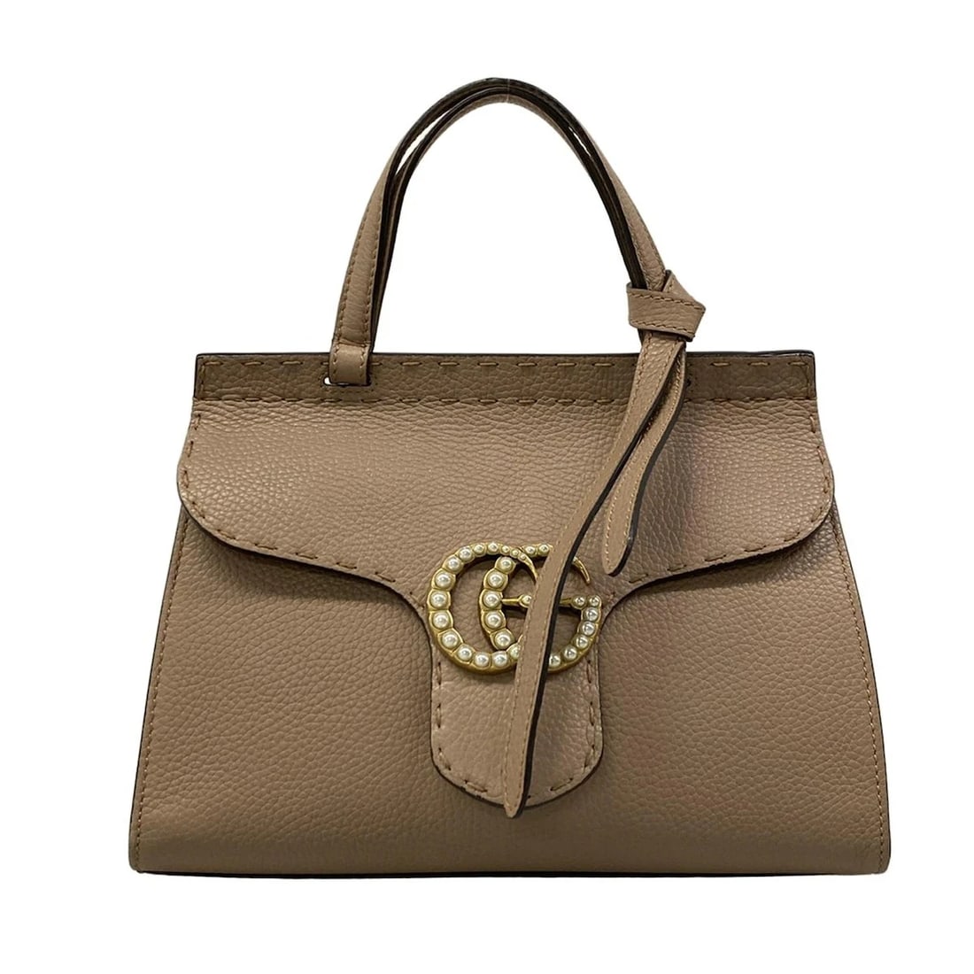 GUCCI GG MARMONT PINK BEIGE LEATHER HANDBAG: GUCCI GG Marmont Pink Beige Leather Handbag Brand: GUCCI Type: Handbag Material: Leather Color: Pink Beige Size: Height : 7.28 inch (18.5 cm) Width : 9.06 inch (23 cm) - 9.92 inch (25.2 cm) Depth