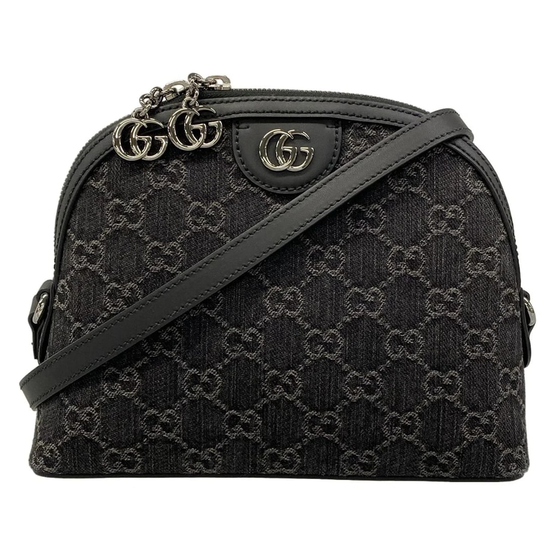 GUCCI GG/GG MARMONT BLACK GRAY DENIM LEATHER - SHOULDER BAG: GUCCI GG/GG Marmont Black Gray Denim Leather - Shoulder Bag Brand: GUCCI Type: Shoulder Bag Material: Denim, Leather Color: Black, Gray Size: Height : 7.09 inch (18 cm) Width : 5.51 inch (14 cm) -