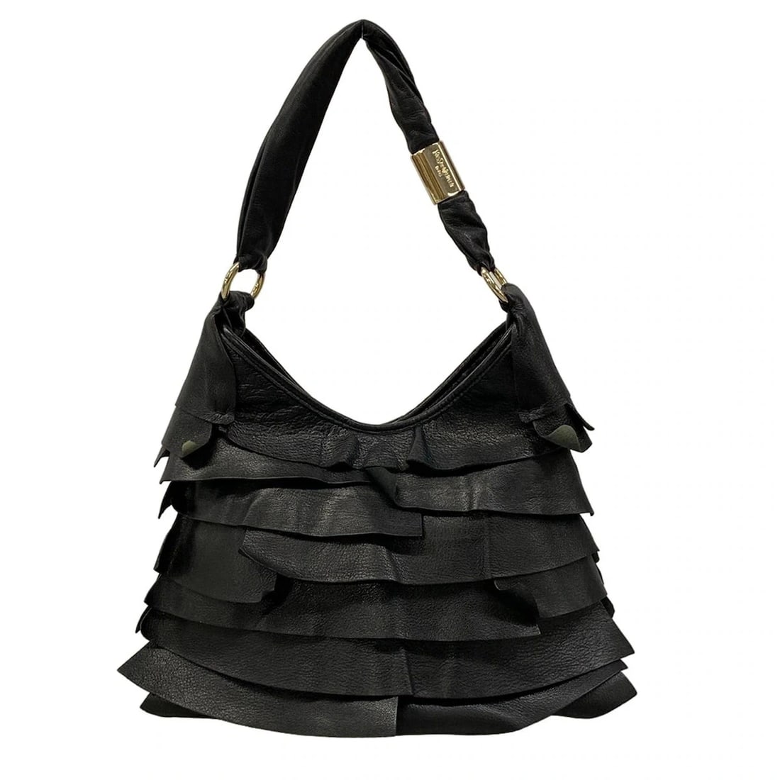 YVESSAINTLAURENT RIVEGAUCHE ST-TROPEZ BLACK LEATHER SHOULDER BAG: YvesSaintLaurent rivegauche St-Tropez Black Leather Shoulder Bag Brand: YvesSaintLaurent rivegauche (YSL) Type: Shoulder Bag Material: Leather Color: Black Size: Height : 8.66 inch (22 cm) - 11.02