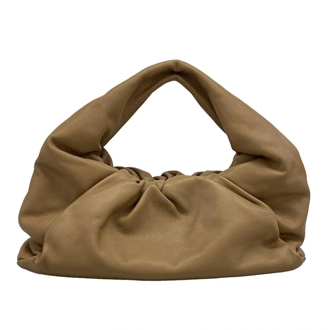 BOTTEGA VENETA THE POUCH - BROWN LEATHER HANDBAG: BOTTEGA VENETA The Pouch - Brown Leather Handbag Brand: BOTTEGA VENETA Type: Handbag Material: Leather Color: Brown Size: Height : 7.48 inch (19 cm) Width : 14.96 inch (38 cm) Depth : 3.15