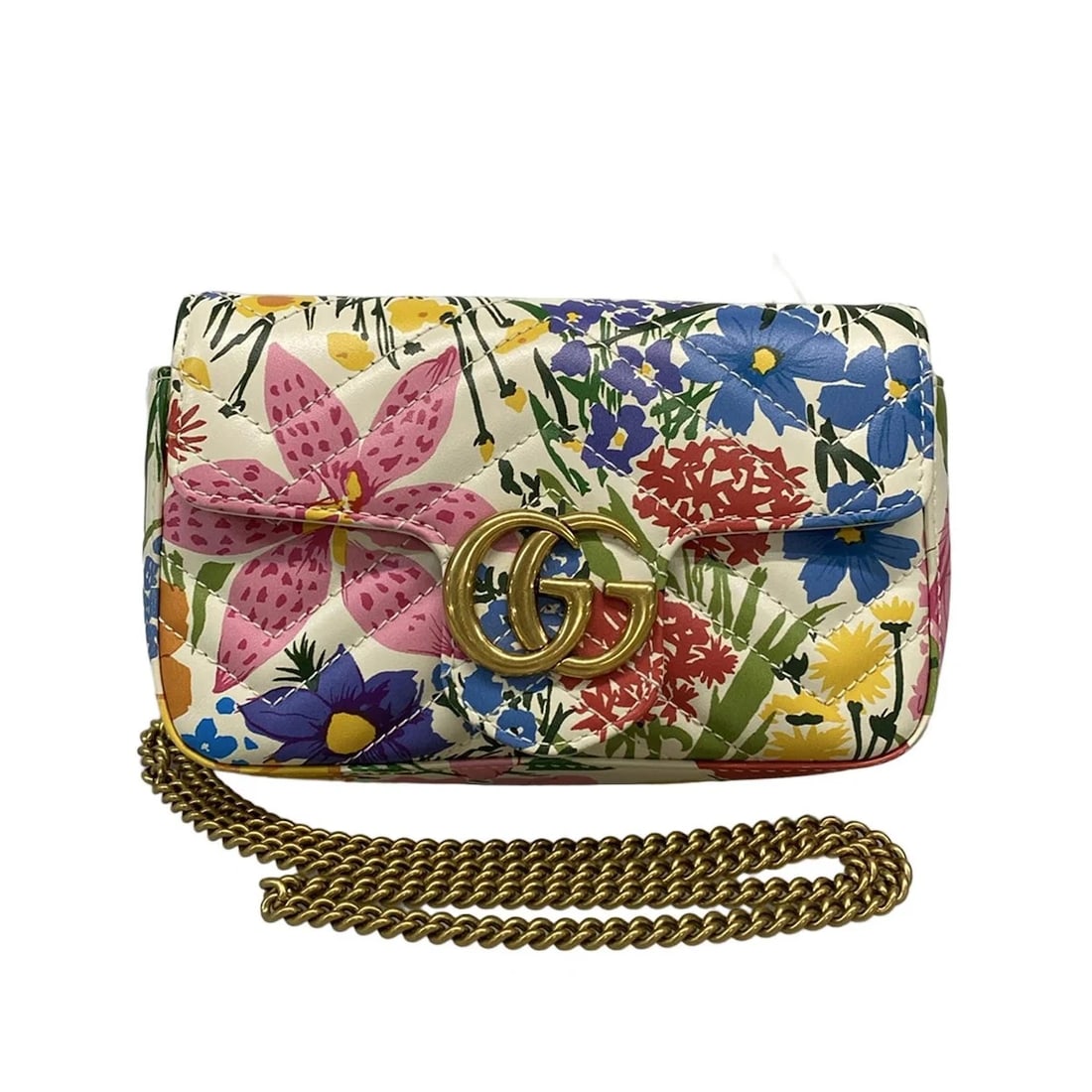 GUCCI 476433 WHITE PINK MULTI LEATHER WOMEN'S SHOULDER BAG: GUCCI 476433 White Pink Multi Leather Women's Shoulder Bag Brand: GUCCI Type: Shoulder Bag Material: Leather Color: White, Pink, Multi Size: Height : 4.13 inch (10.5 cm) Width : 6.69 inch" (17 cm)