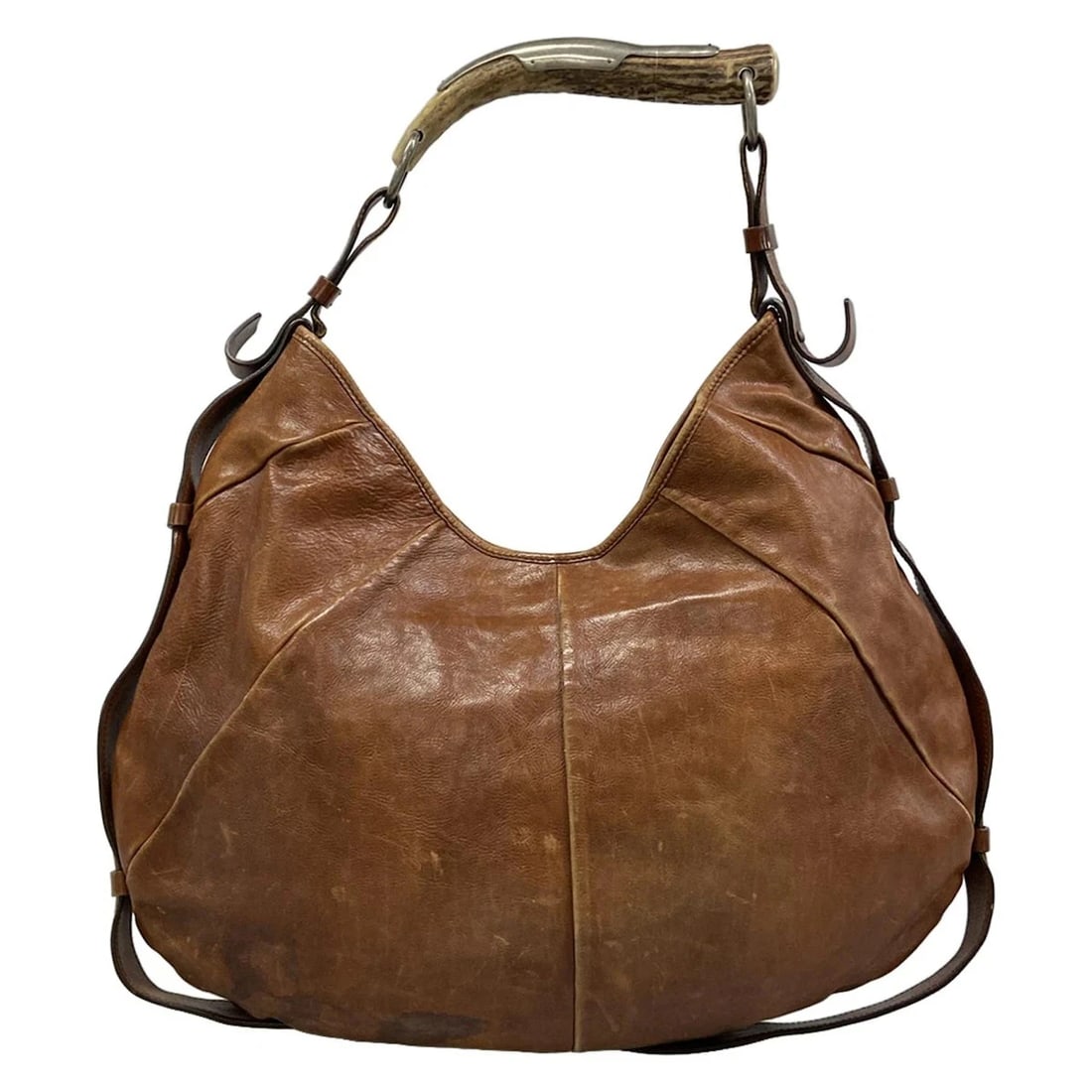 YVESSAINTLAURENT RIVEGAUCHE BROWN LEATHER HANDBAG: YvesSaintLaurent rivegauche Brown Leather Handbag Brand: YvesSaintLaurent rivegauche (YSL) Type: Handbag Material: Leather Color: Brown Size: Height : 11.02 inch (28 cm) Width : 16.93 inch (43