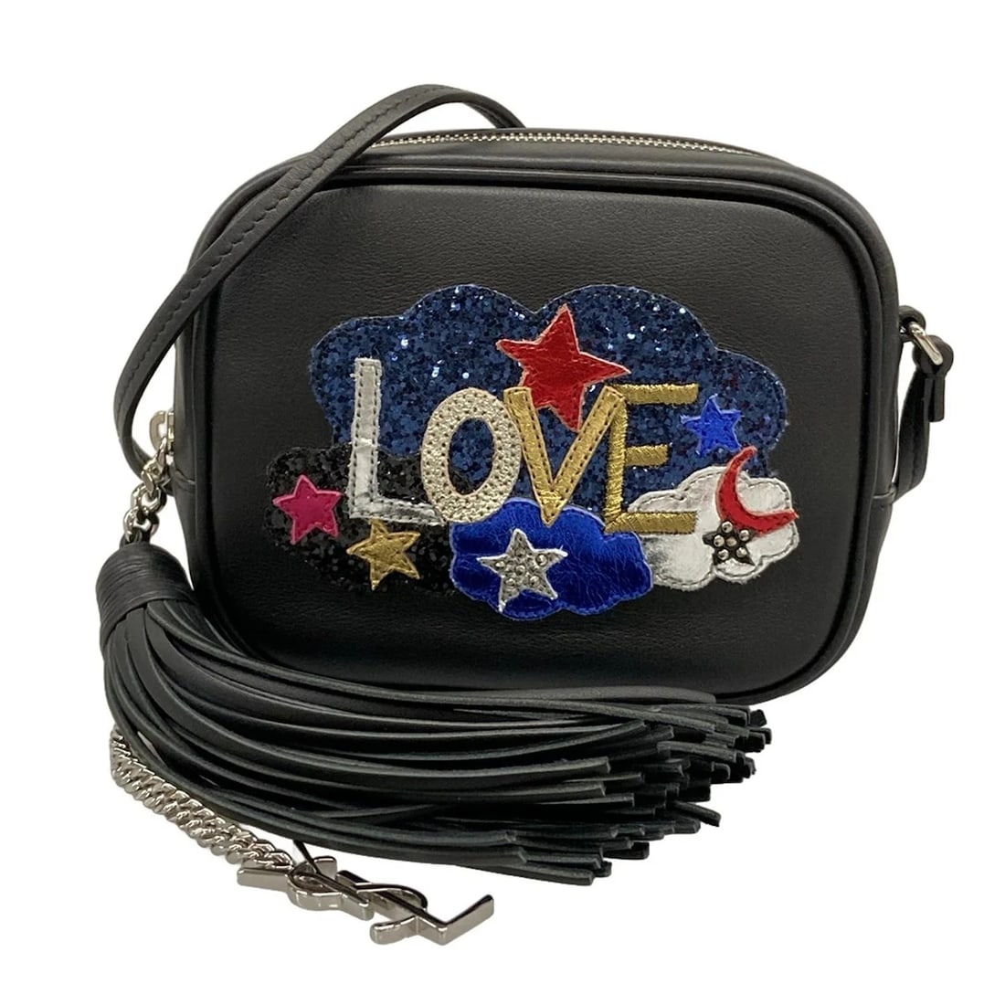 SAINT LAURENT PARIS BLOGGER BAG BLACK LEATHER SHOULDER BAG: SAINT LAURENT PARIS Blogger Bag Black Leather Shoulder Bag Brand: SAINT LAURENT PARIS Type: Shoulder Bag Material: Leather Color: Black Size: Height : 4.53 inch (11.5 cm) Width : 5.91 inch (15 cm)