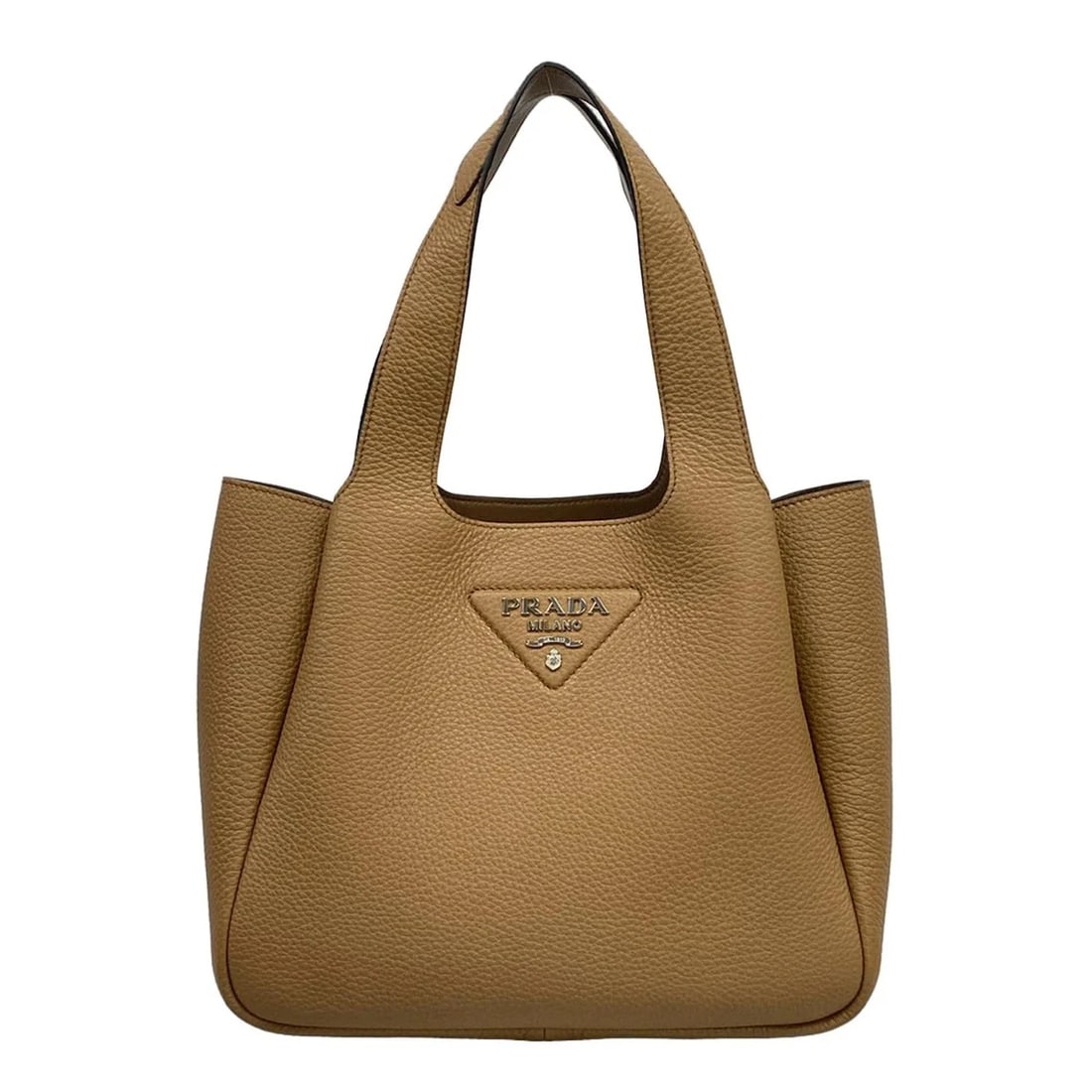 PRADA SMALL LEATHER TOTE BAG BROWN LEATHER - TOTE BAG: PRADA Small leather tote bag Brown Leather - Tote Bag Brand: PRADA Type: Tote Bag Material: Leather Color: Brown Size: Height : 8.66 inch (22 cm) Width : 10.04 inch - 11.42 inch Depth : 5.12 inch