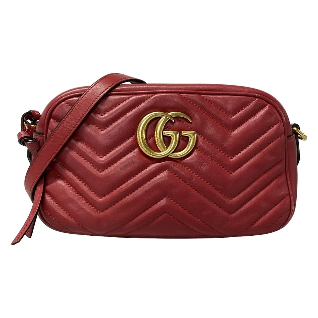 GUCCI GG MARMONT BORDEAUX LEATHER - SHOULDER BAG: GUCCI GG Marmont Bordeaux Leather - Shoulder Bag Brand: GUCCI Type: Shoulder Bag Material: Leather Color: Bordeaux Size: Height : 5.91 inch (15 cm) Width : 9.25 inch (23.5 cm) Depth : 2.95 inch" (