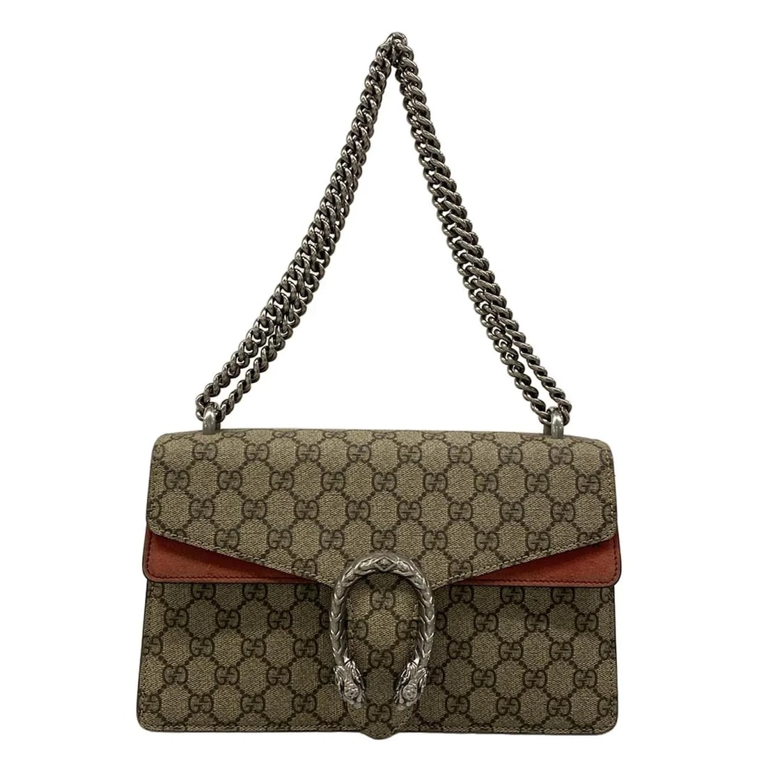 GUCCI DIONYSUS/ BLOOMS BEIGE RED PVC SUEDE SHOULDER BAG: GUCCI Dionysus/ Blooms Beige Red PVC Suede Shoulder Bag Brand: GUCCI Type: Shoulder Bag Material: PVC, Suede Color: Beige, Red Size: Height : 6.89 inch (17.5 cm) Width : 10.83 inch (27.5 cm) Depth