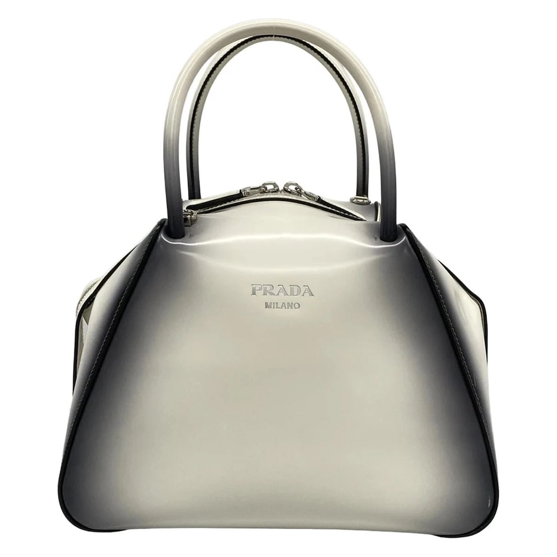 PRADA SUPERNOVA SMALL WHITE BLACK LEATHER - HANDBAG: PRADA Supernova Small White Black Leather - Handbag Brand: PRADA Type: Handbag Material: Leather Color: White, Black Size: Height : 7.28 inch (18.5 cm) Width : 10.24 inch (26 cm)Strap: approx. 17.